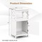 Bathroom Floor Cabinet Side Storage Organizer with Open Shelf and Single Door